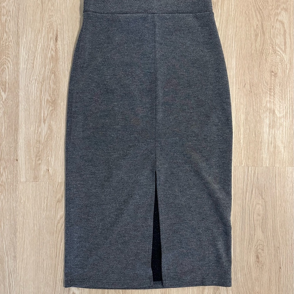 Gray Pencil Skirt from Korea